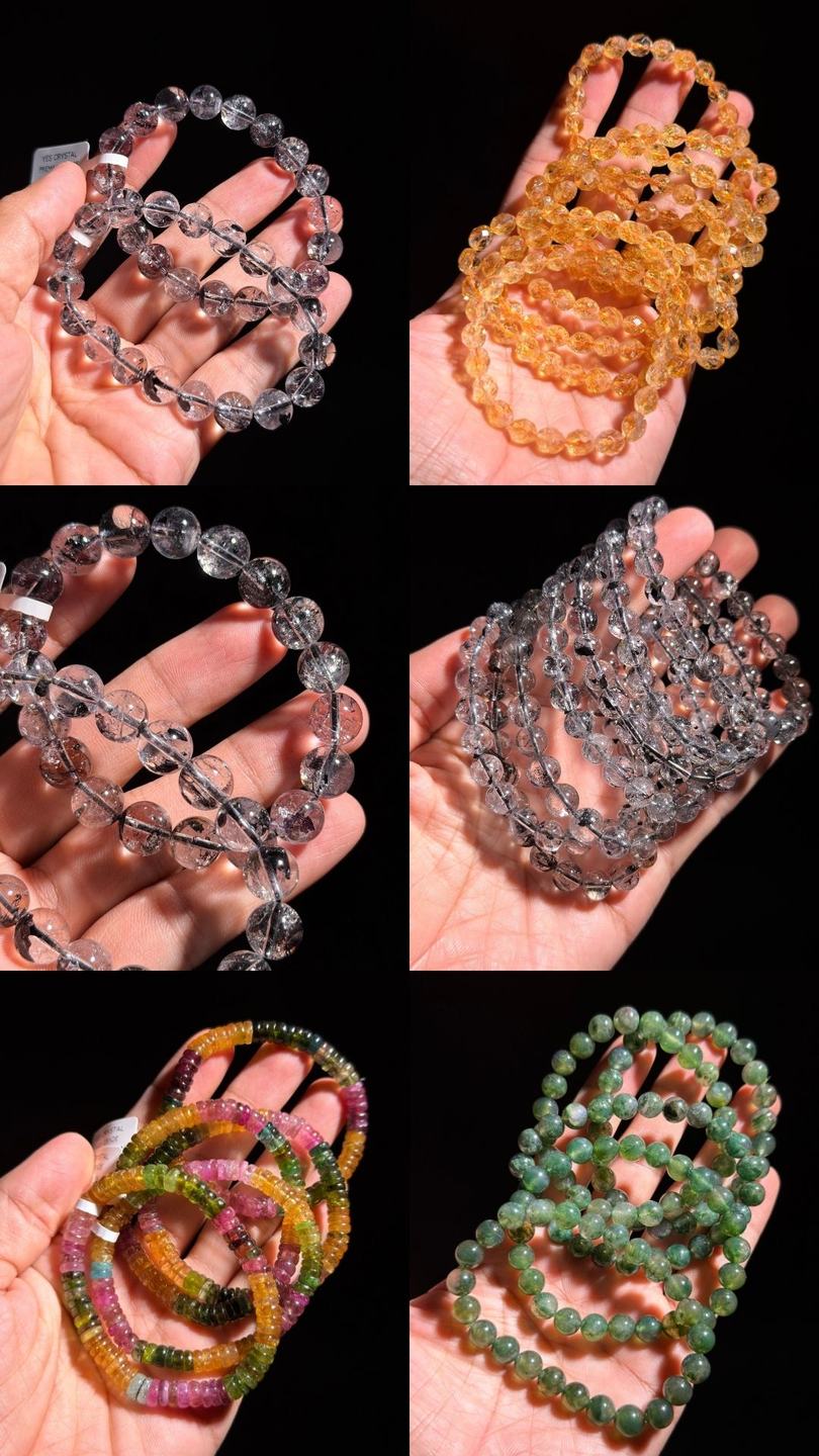 Rutilated quartz & tourmaline
